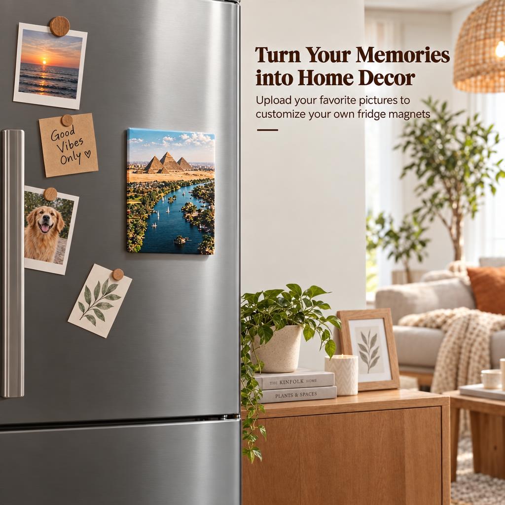 Custom Rectangular Fridge Magnets – Wood, Ceramic & Acrylic | UV Printed BXT-004
